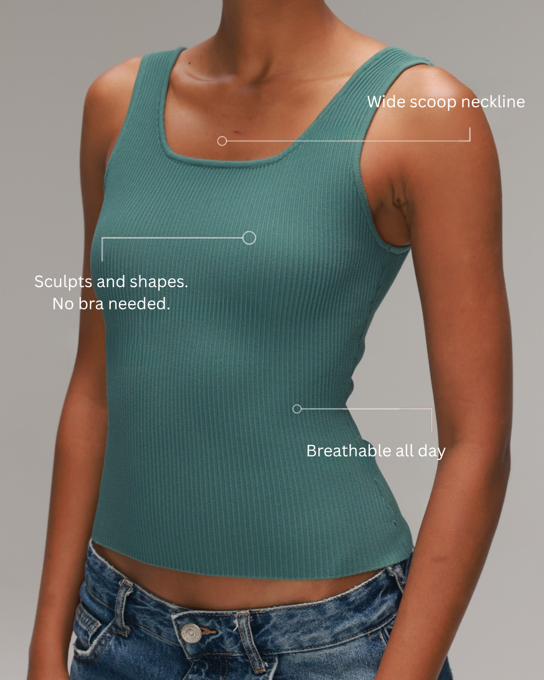 Tank Top in Oasis Green, photo 3