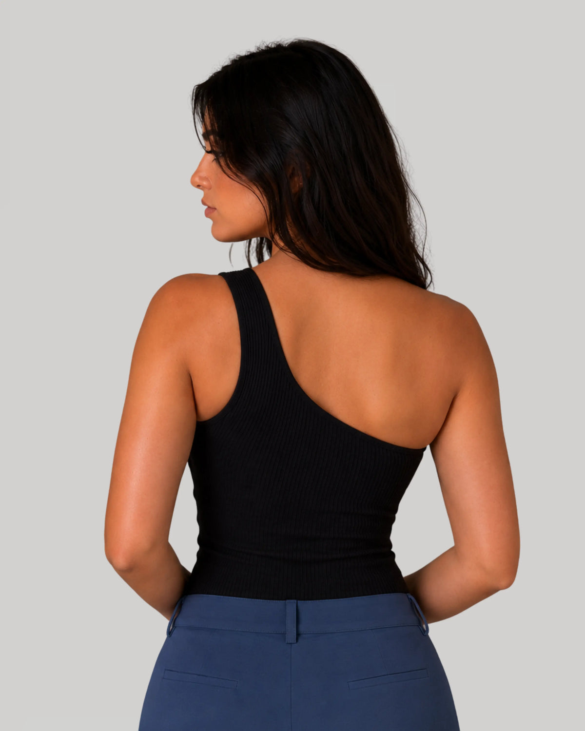 One Shoulder Top in Black, photo 6