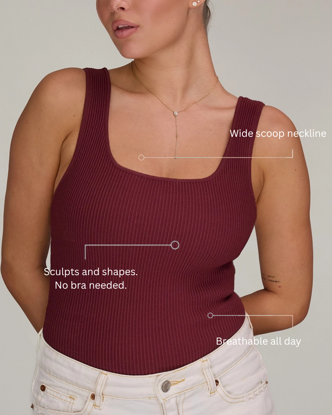 Tank Top in Burgundy, photo 3