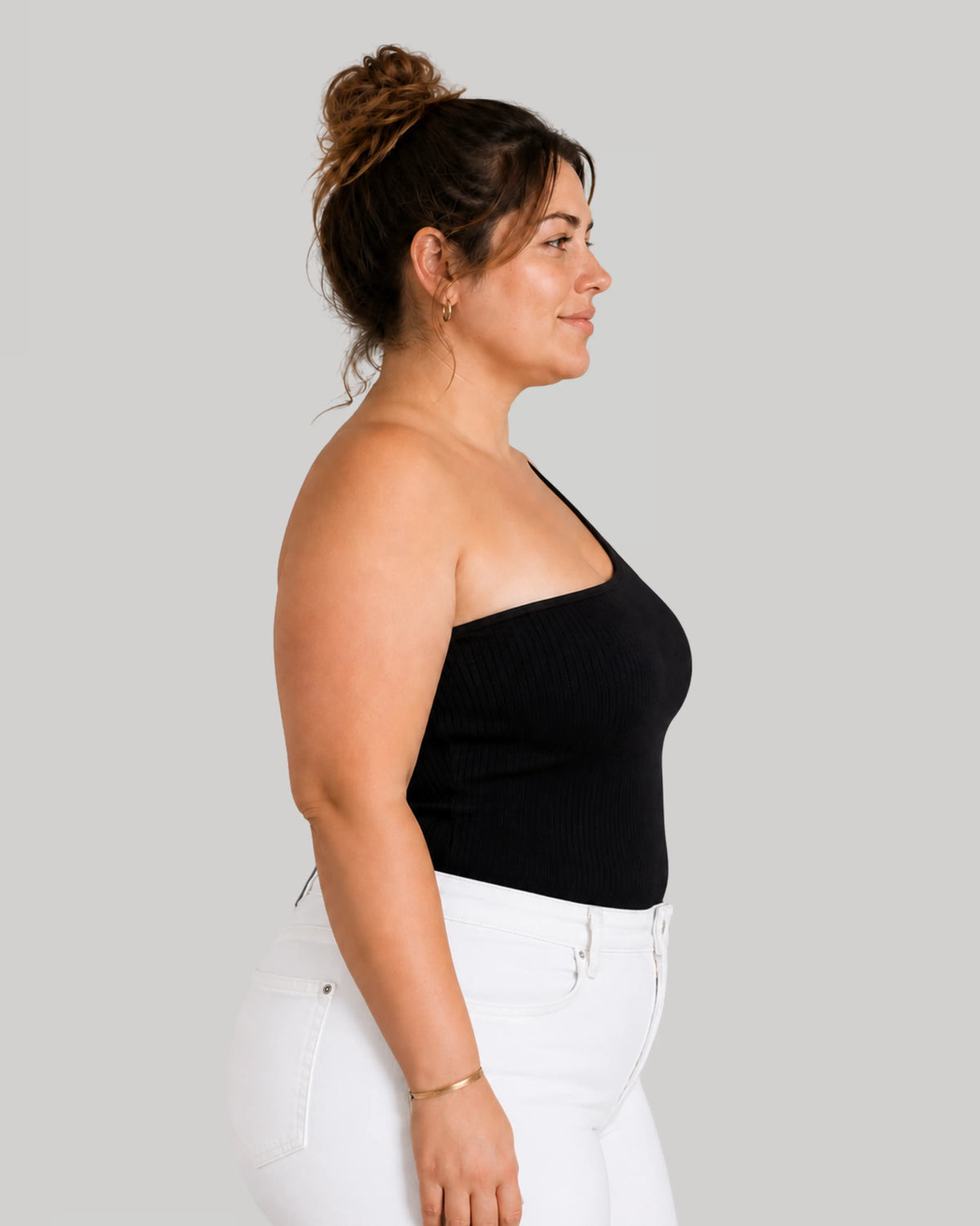 One Shoulder Top in Black, photo 13