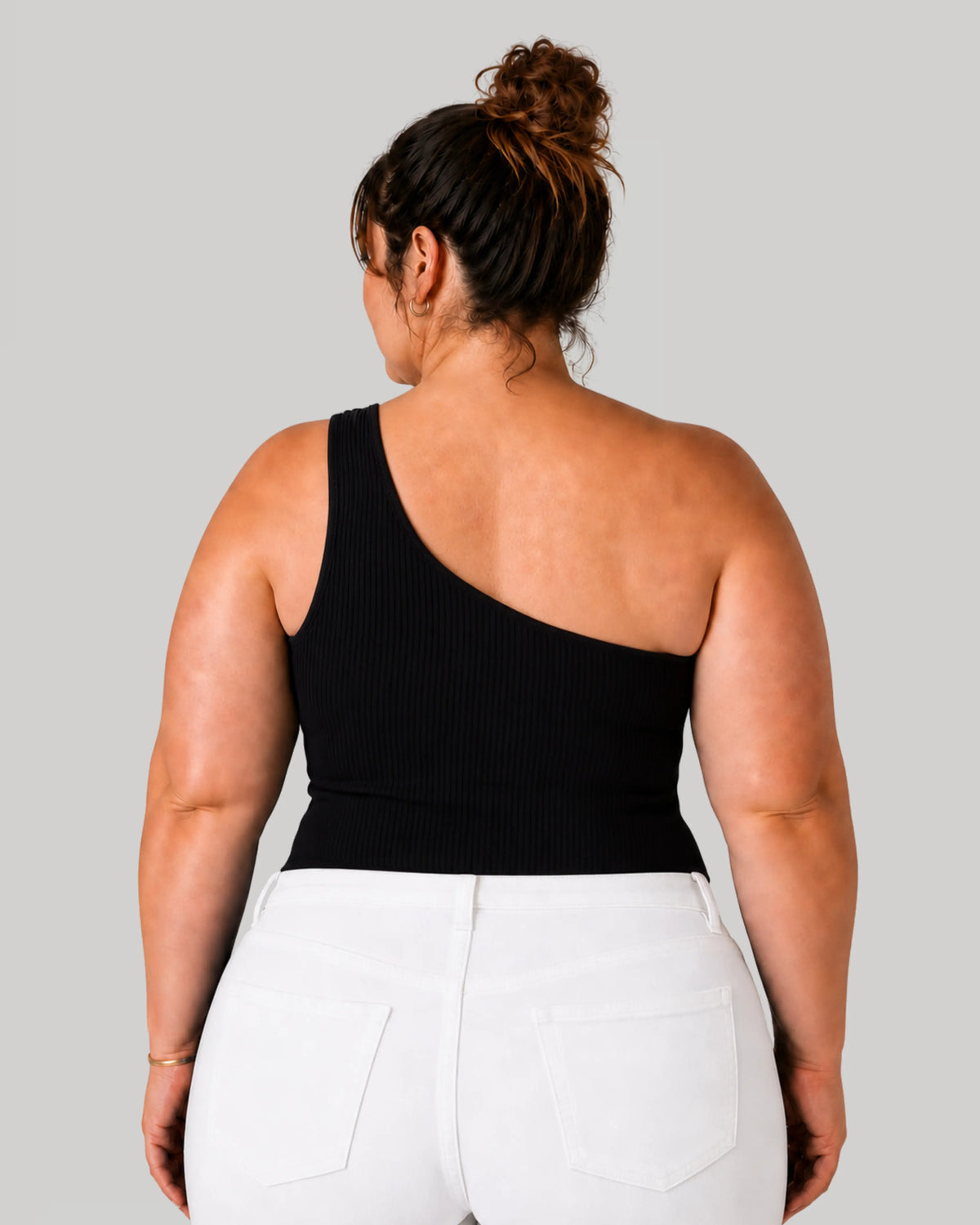 One Shoulder Top in Black, photo 14