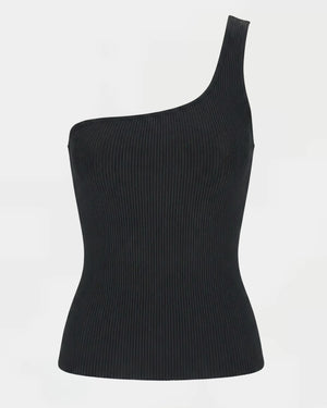 One Shoulder Top — Black, image 2