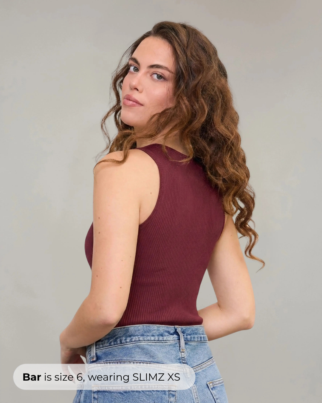 High Neck Top in Burgundy, photo 4