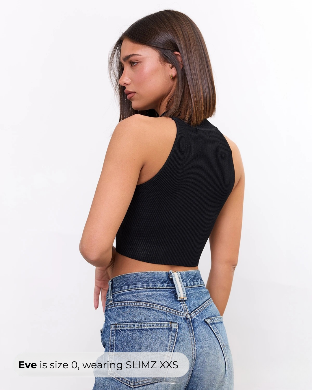 High Neck Crop Top in Black, photo 5