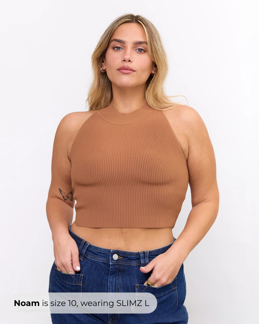 High Neck Crop Top in Mocha, photo 13
