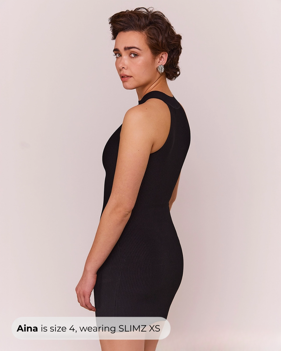High Neck Dress in Black, photo 4