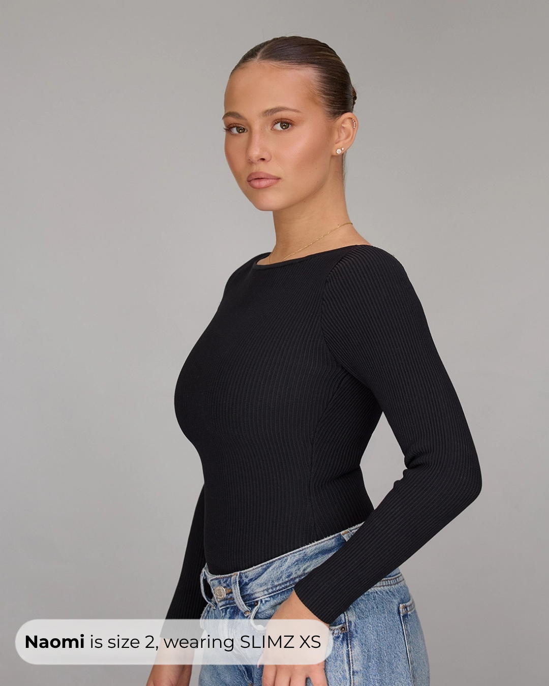 Long Sleeve Top in Black, photo 4