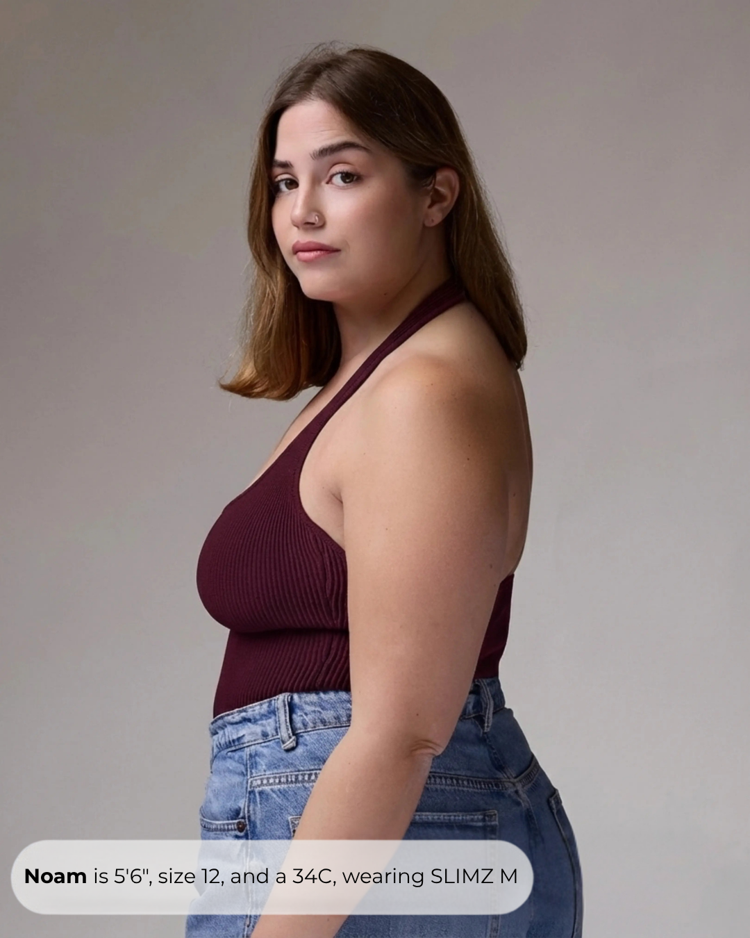 Halter Top in Burgundy, photo 12