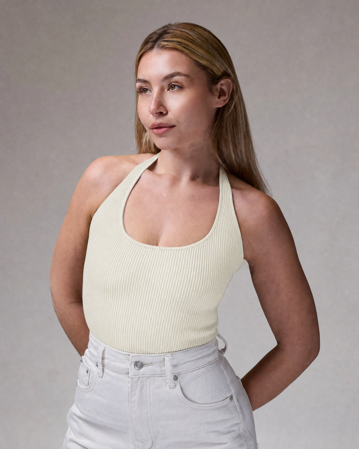 Halter Top in Pearl