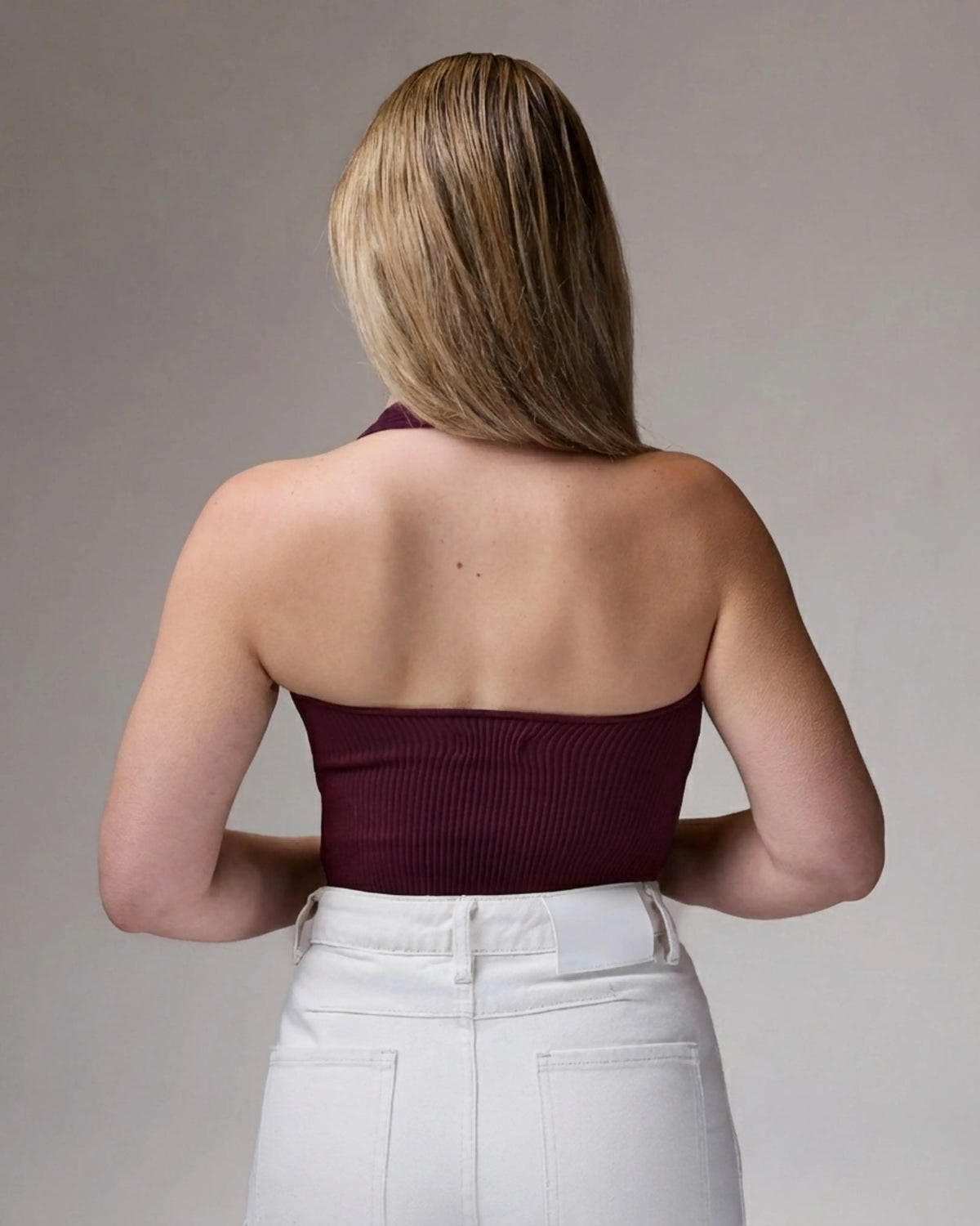 Halter Top in Burgundy, photo 5