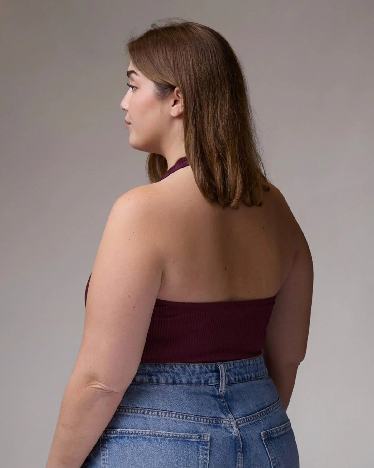 Halter Top in Burgundy, photo 13
