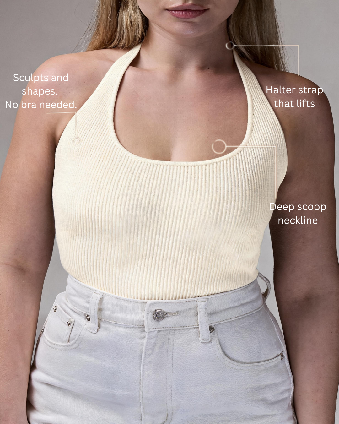 Halter Top in Pearl, photo 3