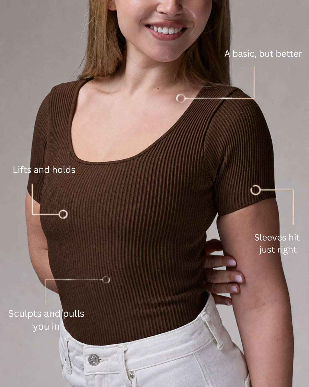 Short Sleeve Top in Espresso, photo 3