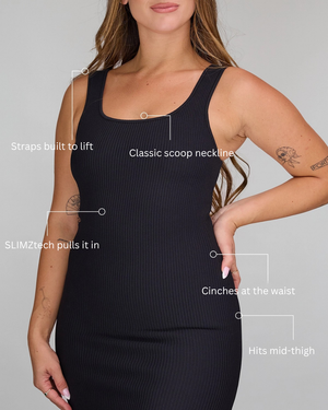 Tank Dress — Black, image 3