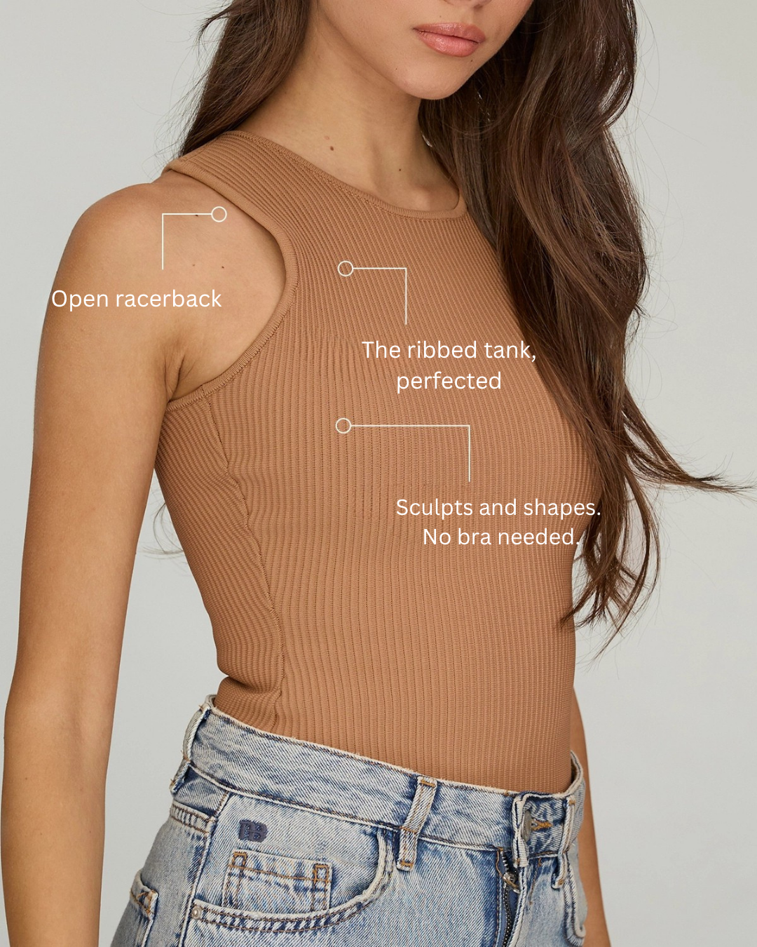 Racer Top in Mocha, photo 3
