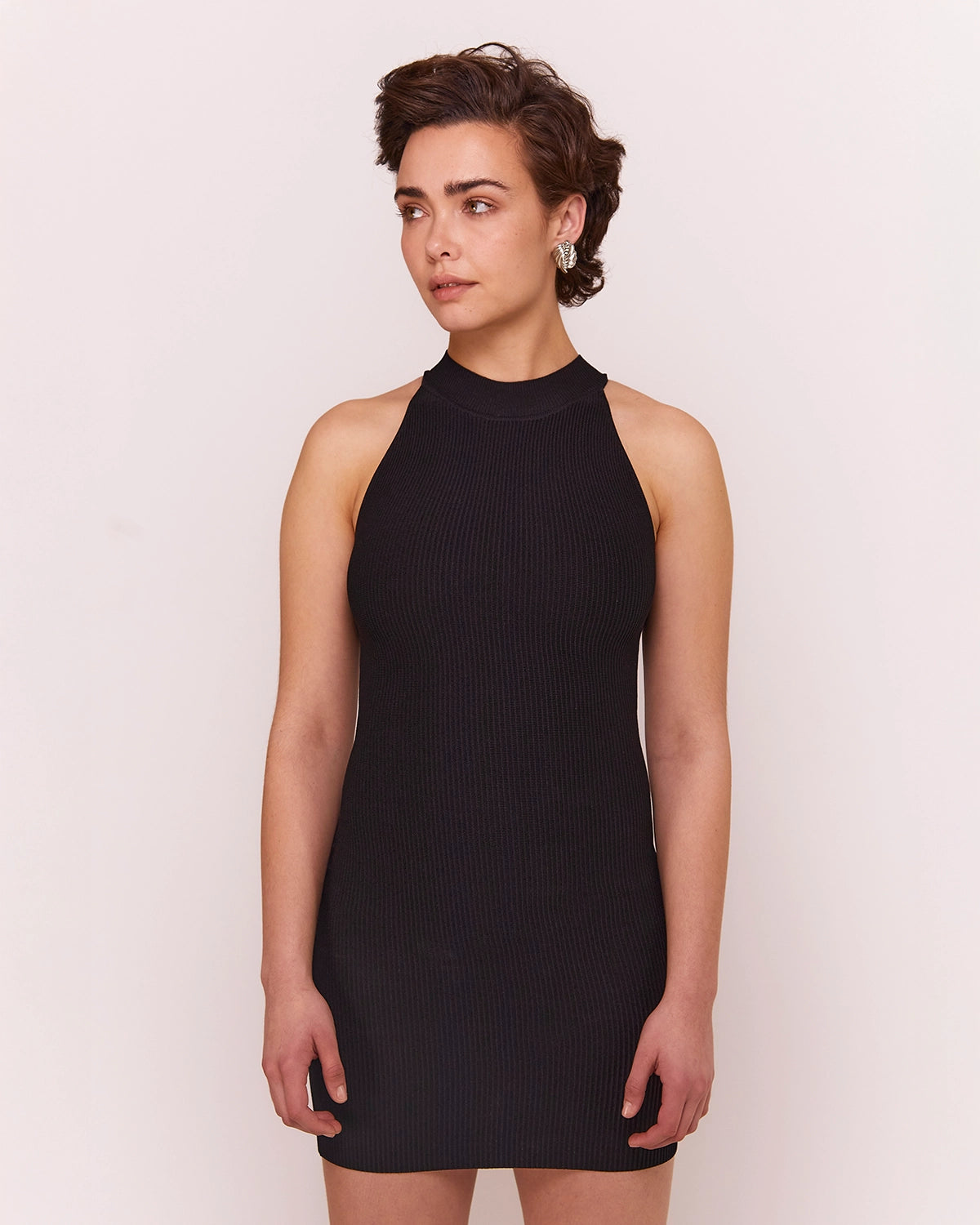 High Neck Dress in Black, photo 6