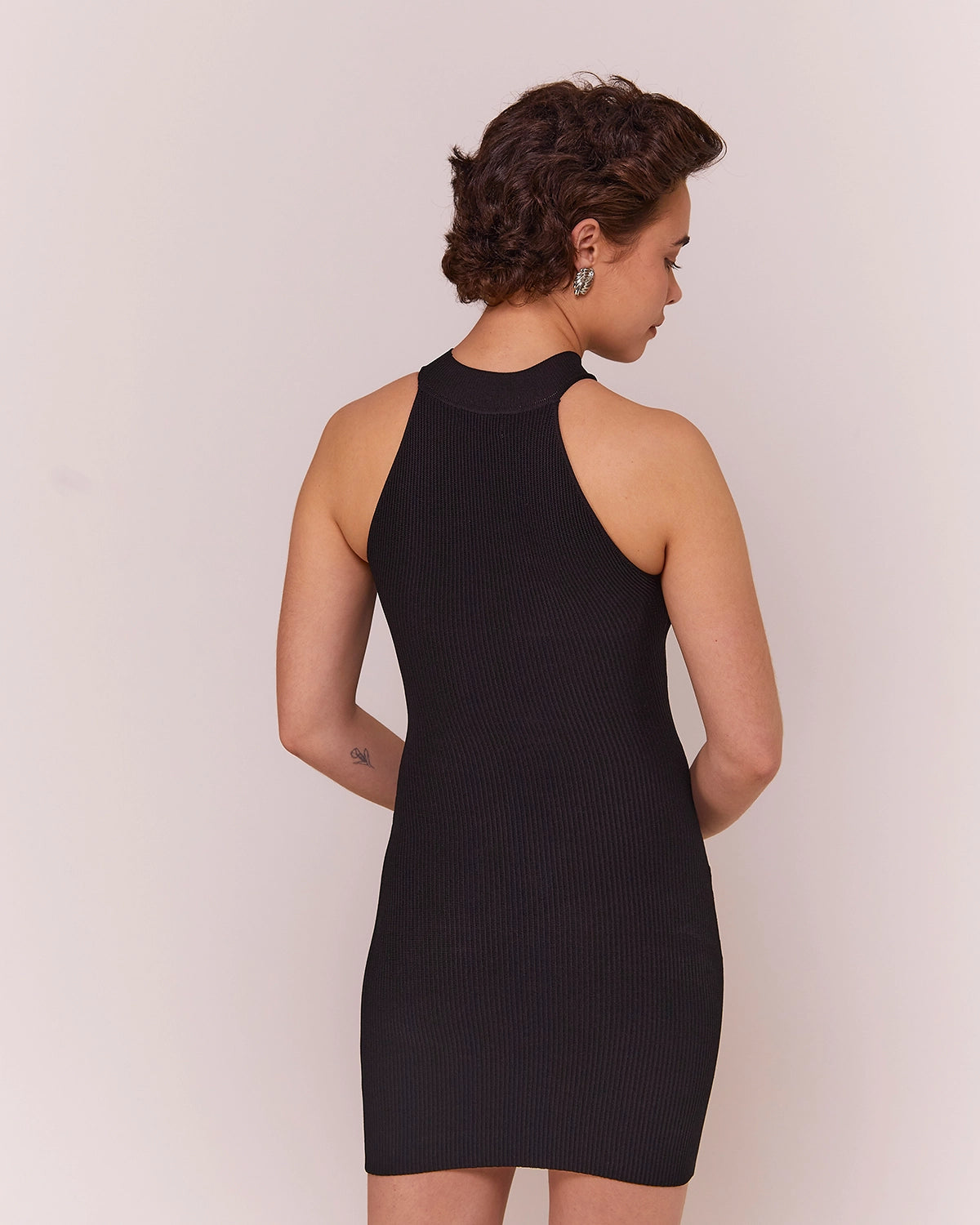 High Neck Dress in Black, photo 7