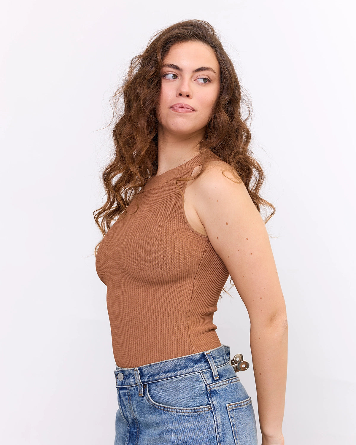 High Neck Top in Mocha, photo 8
