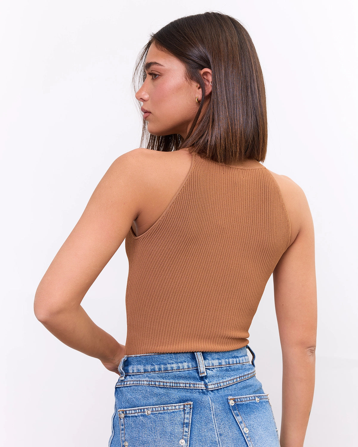 High Neck Top in Mocha, photo 7