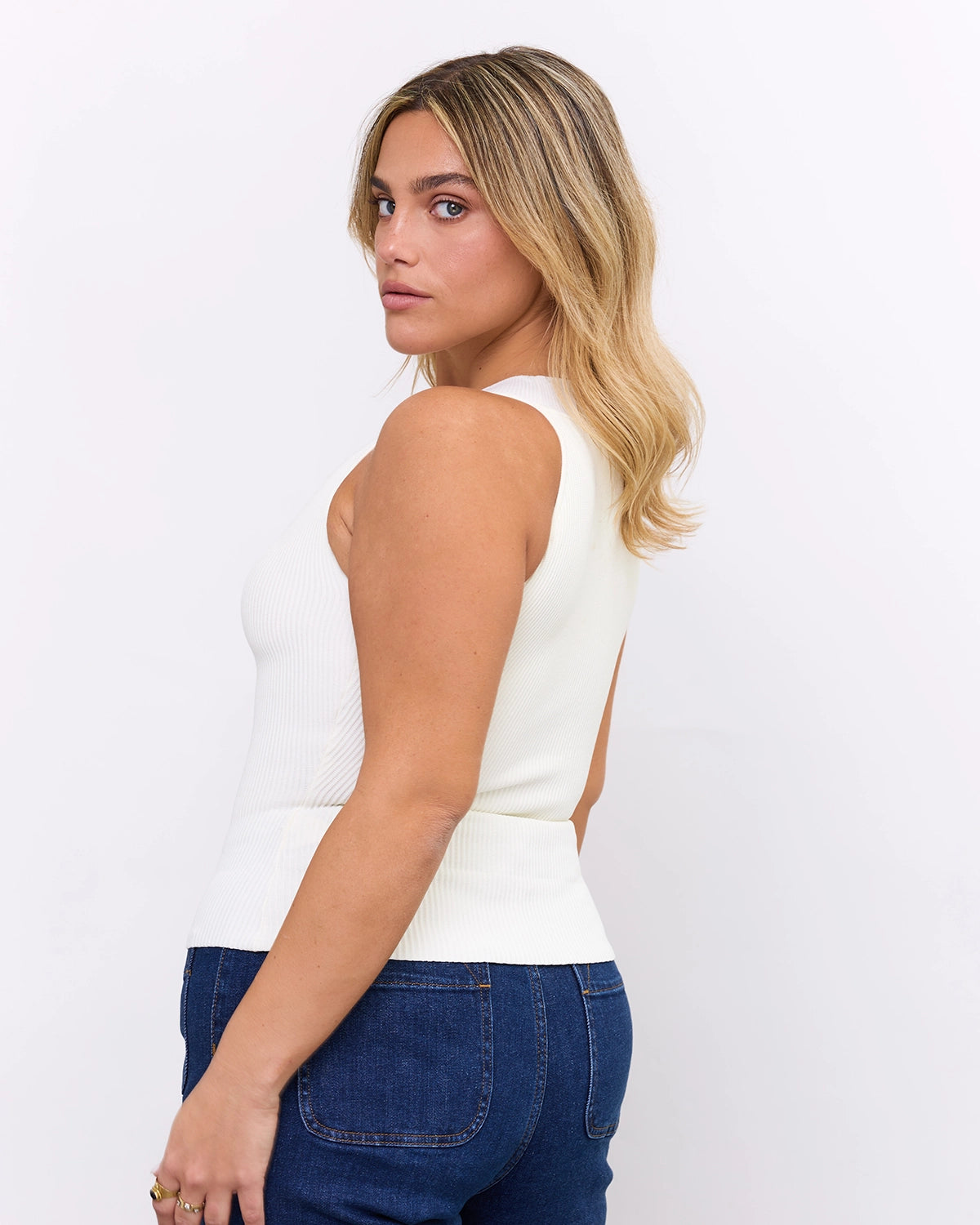 High Neck Top in Pearl, photo 12