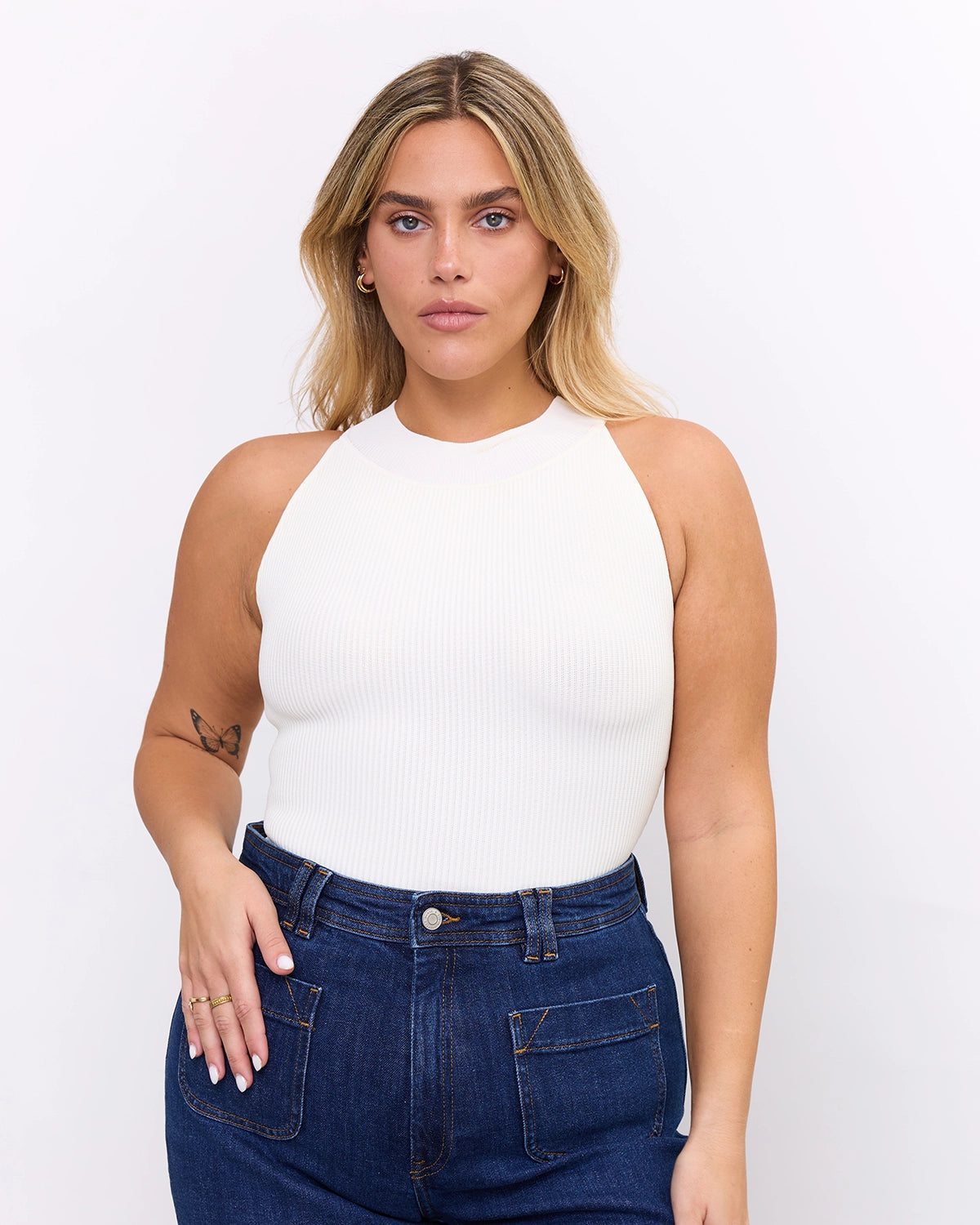 High Neck Top in Pearl, photo 14