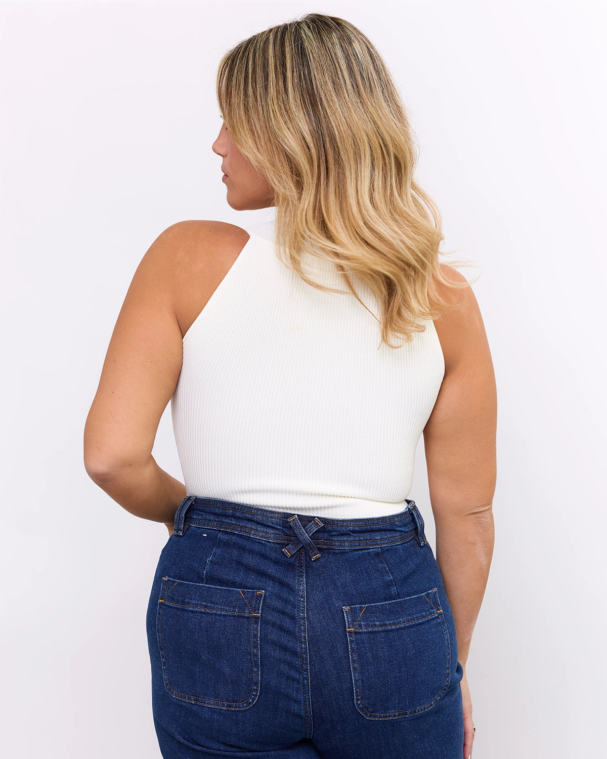 High Neck Top in Pearl, photo 15
