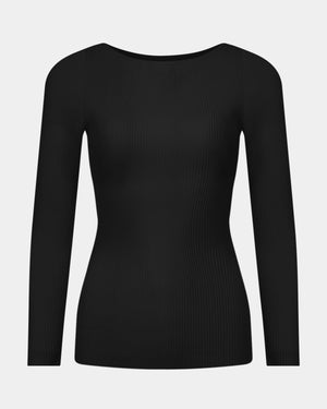 Long Sleeve Top — Black, image 2