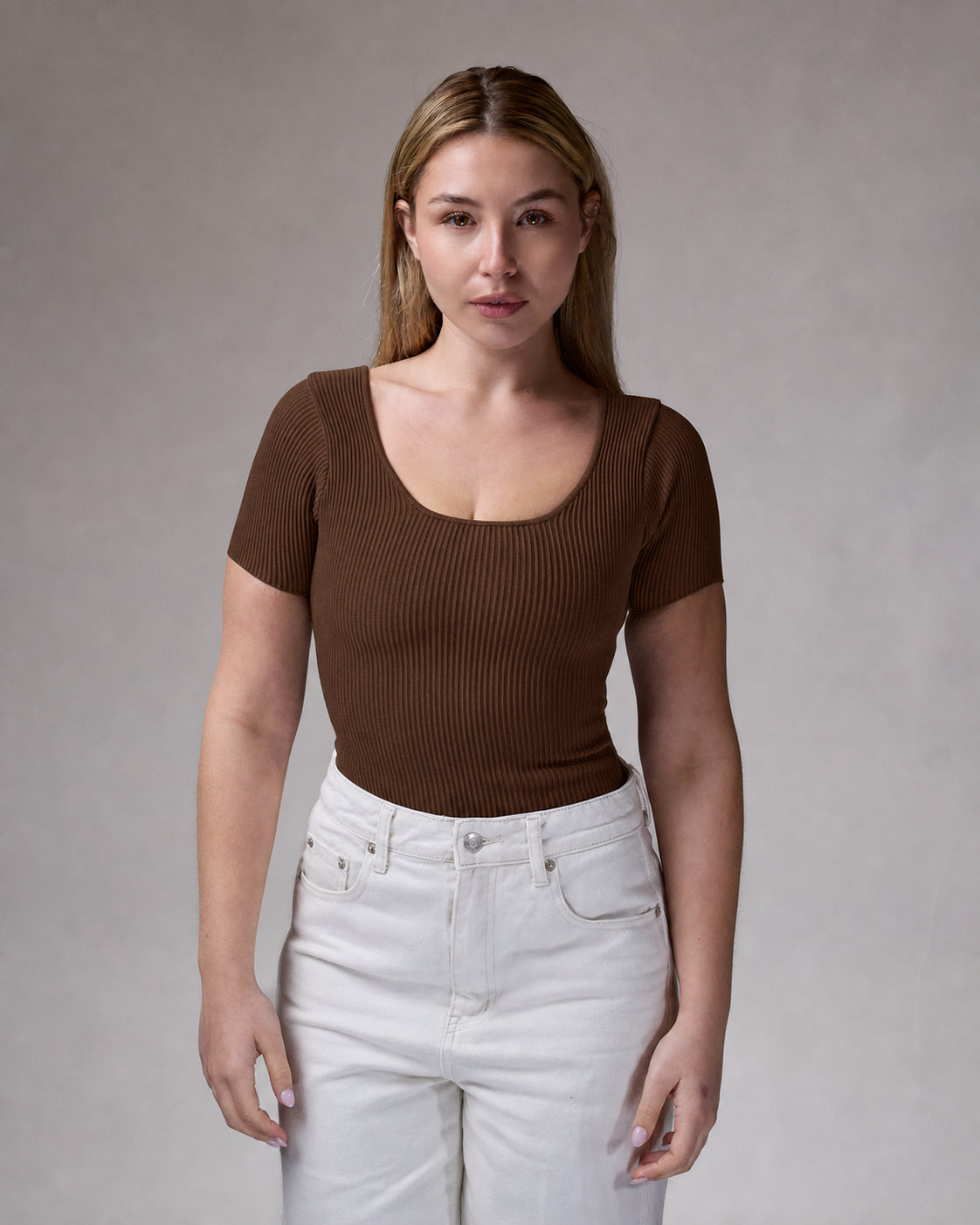 Short Sleeve Top in Espresso