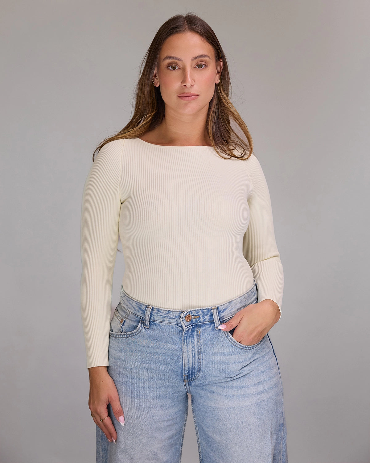 Long Sleeve Top in Pearl, photo 9