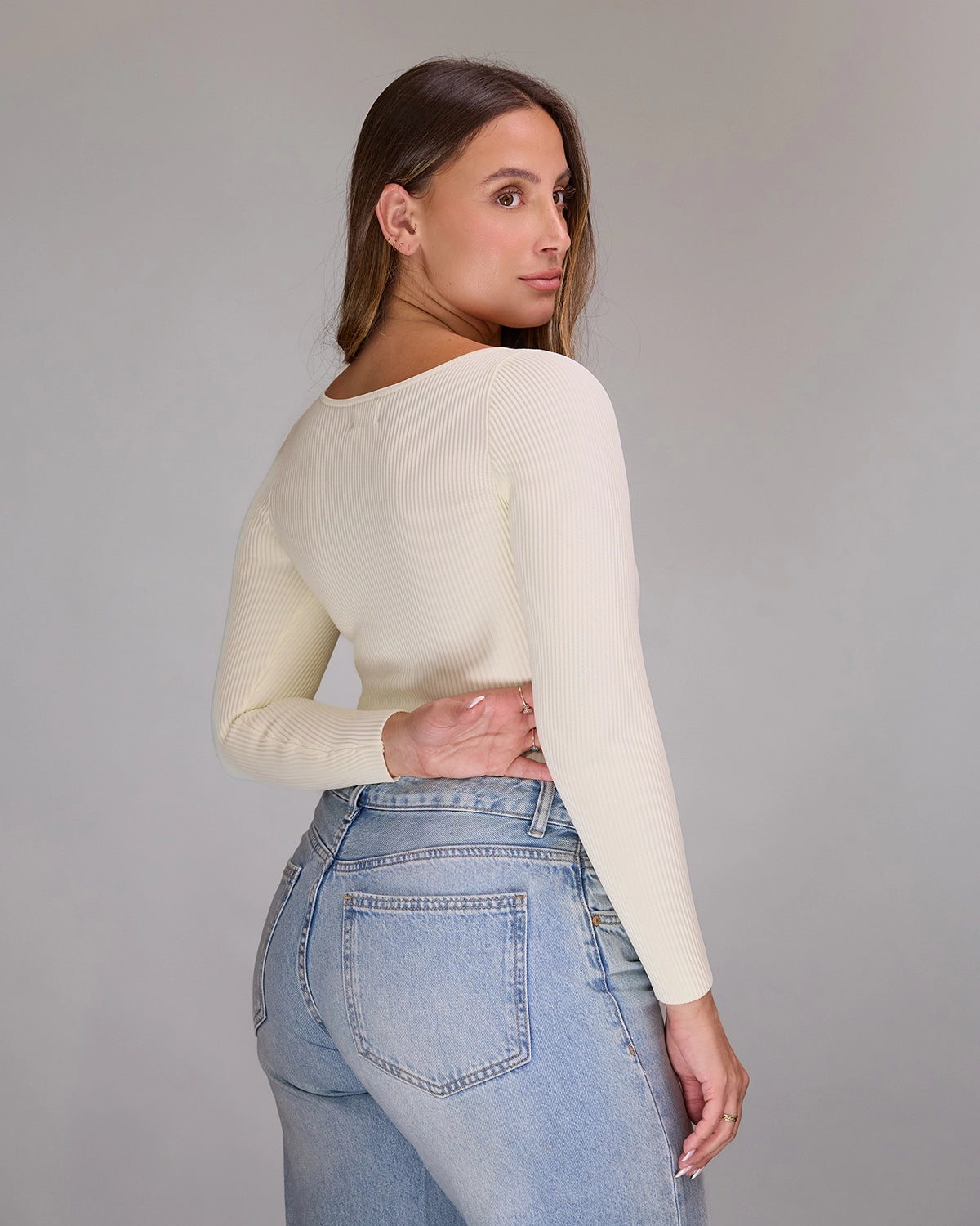Long Sleeve Top in Pearl, photo 11