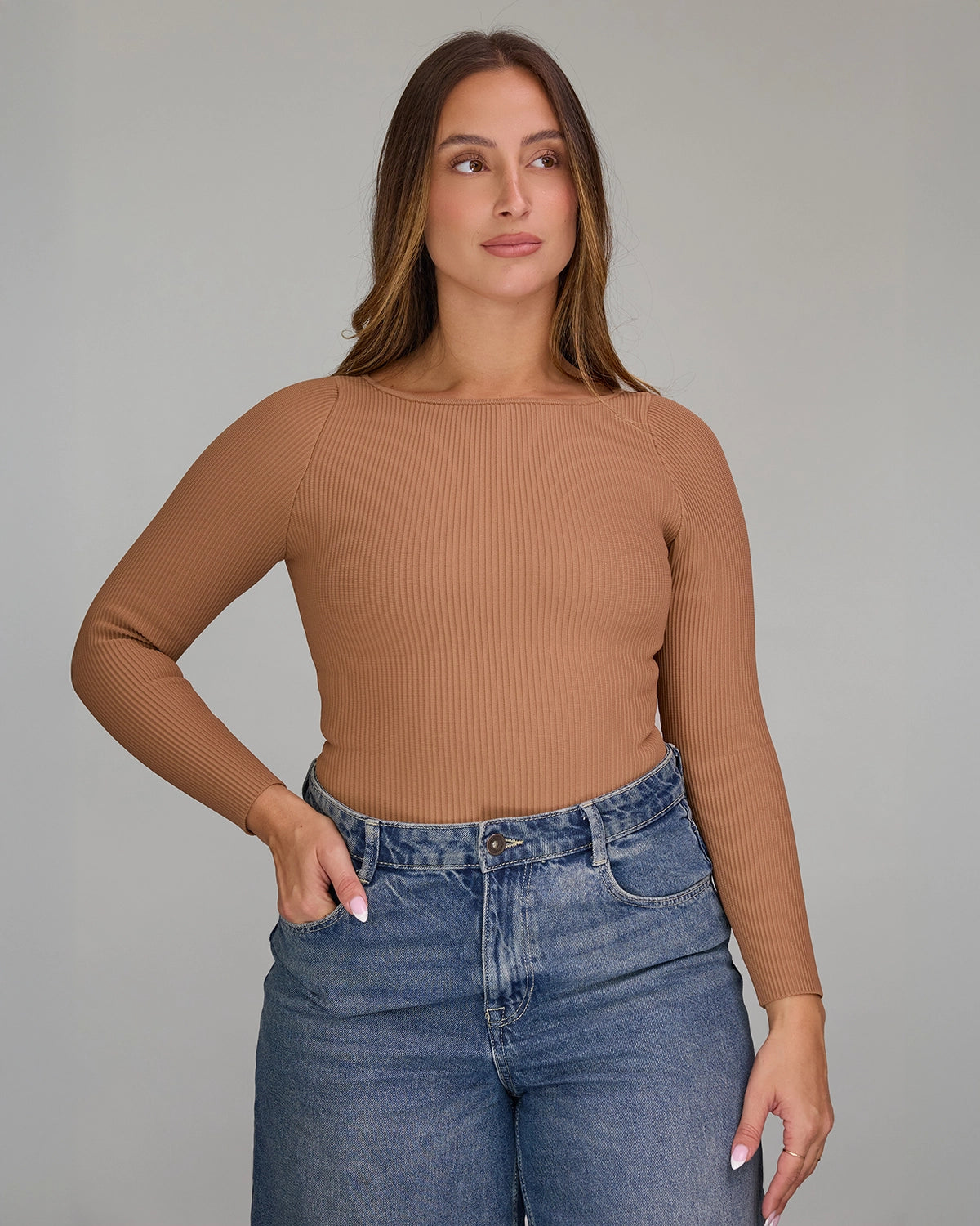 Long Sleeve Top in Mocha, photo 11