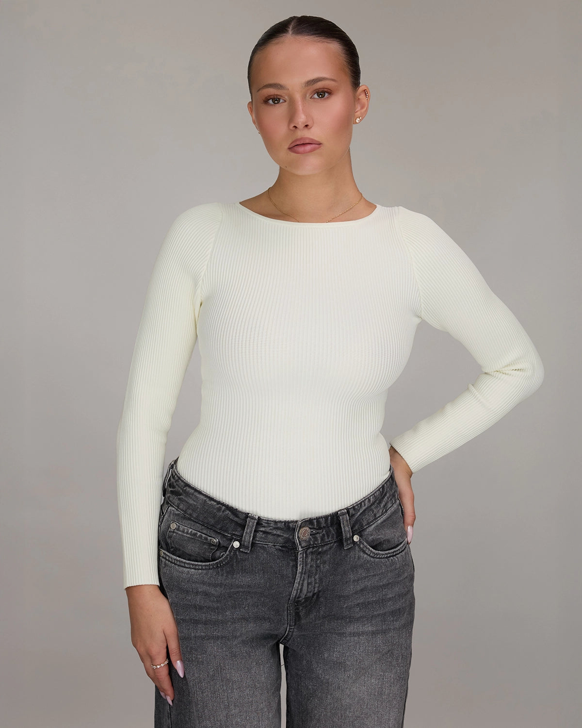 Long Sleeve Top in Pearl, photo 6