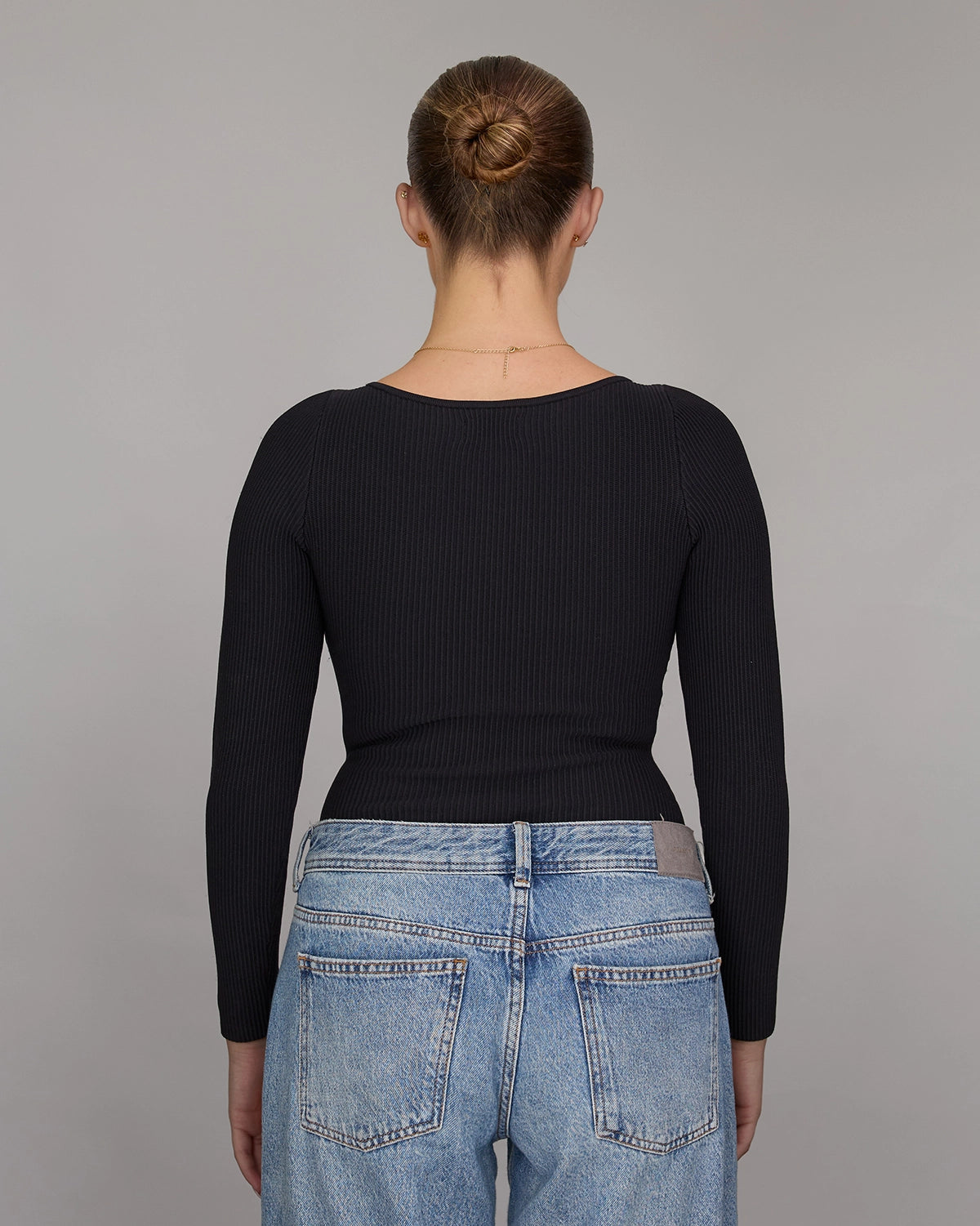 Long Sleeve Top in Black, photo 7