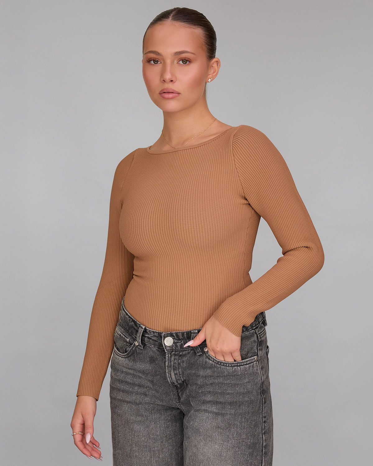 Long Sleeve Top in Mocha, photo 9