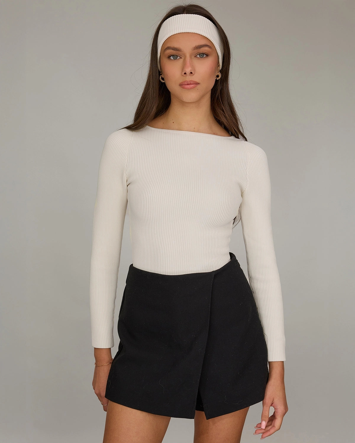 Long Sleeve Top in Pearl