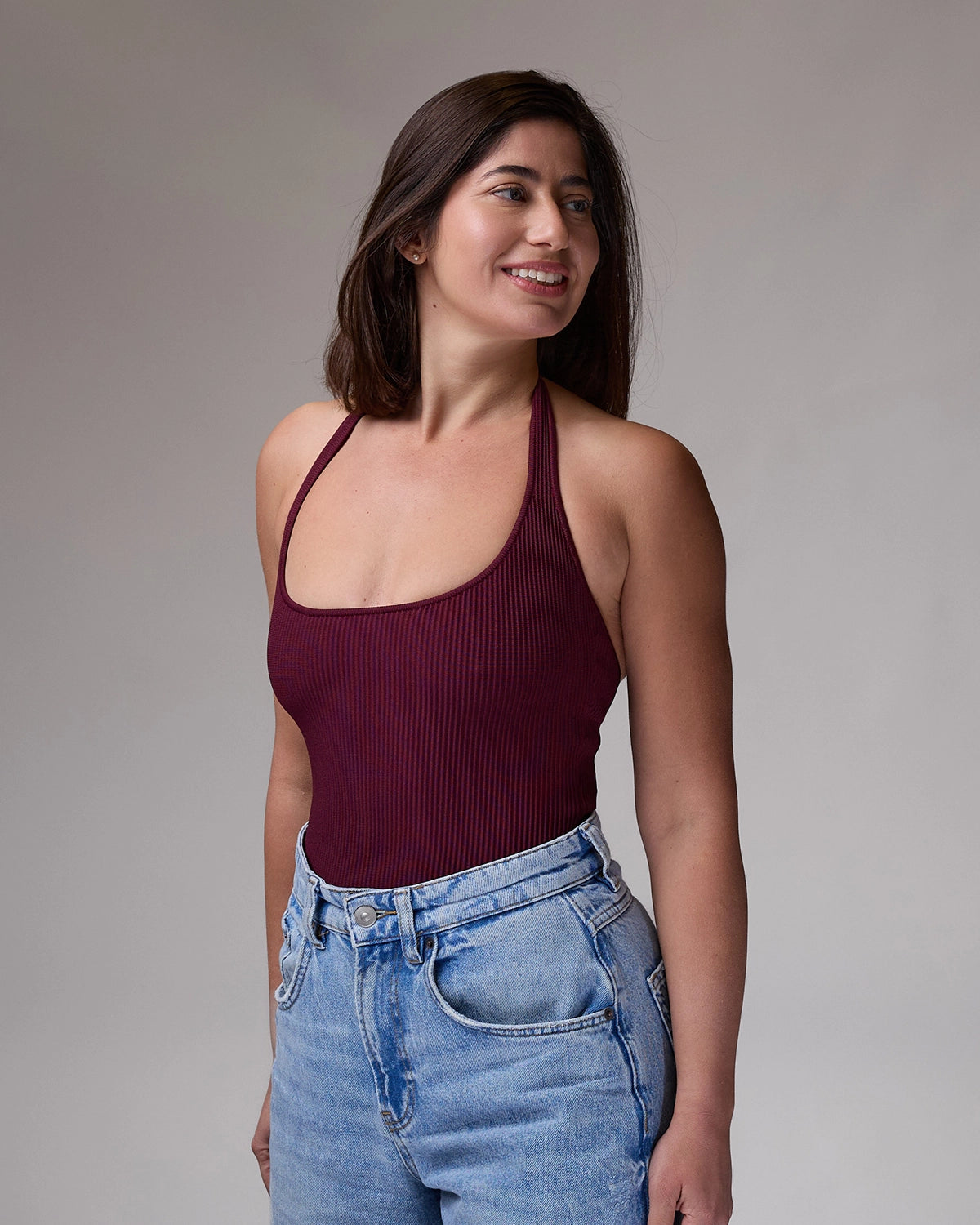 Halter Top in Burgundy, photo 6