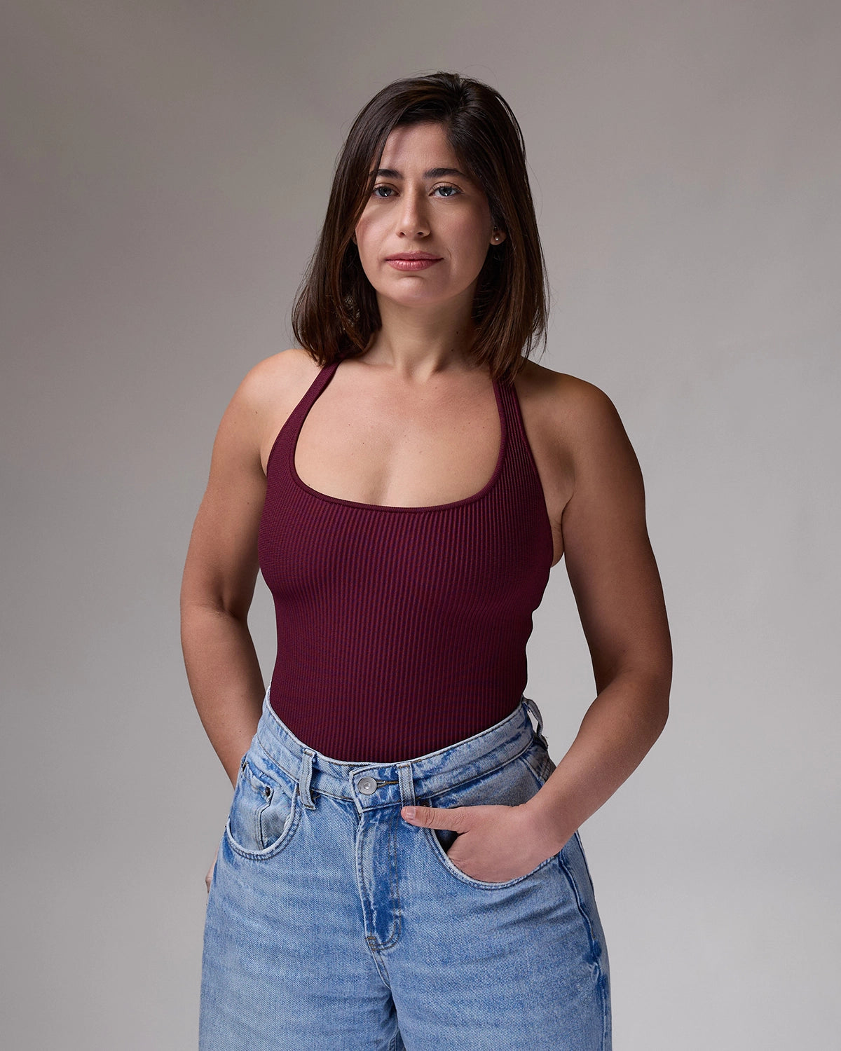 Halter Top in Burgundy, photo 8