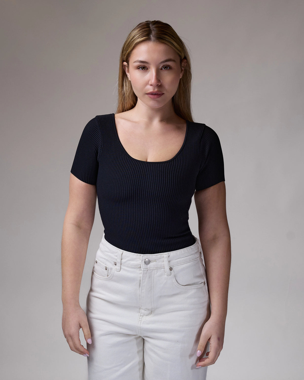 Short Sleeve Top in Black