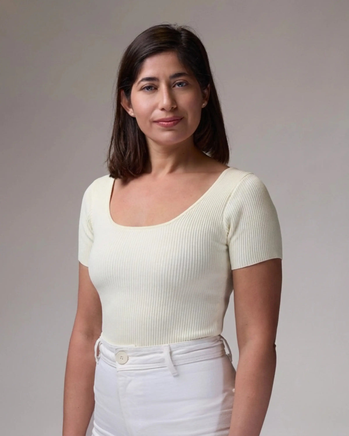 Short Sleeve Top in Pearl, photo 7