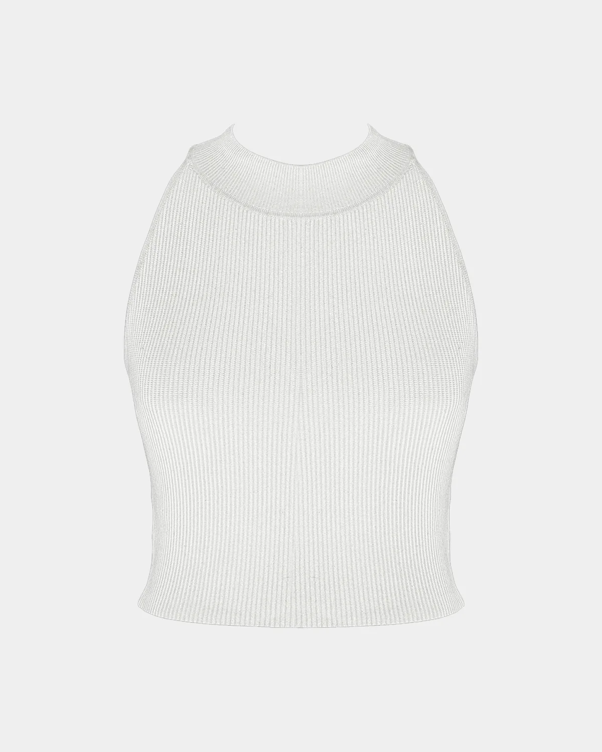 High Neck Crop Top in Pearl, photo 2